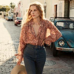 Doen Rose Top in Pink Valley Floral